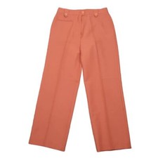 Vintage 70s tan orange high rise wide straight leg pants 29"