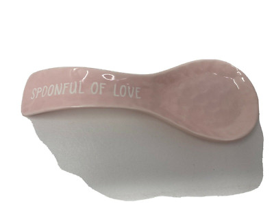 Harvest Green Studio 9x4in Spoonful of Love Ceramic Spoon Rest AA02B45007