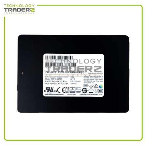Samsung PM863A MZ-7LM1T9N Serie 1.92TB TLC SATA 6Gbps 2.5" Interne SSD