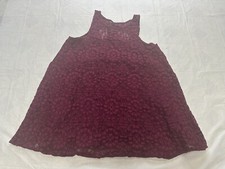 Free People Dress Womens Small A-Line Sleeveless Crochet Lace Cut Out Back Boho