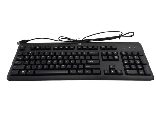 New HP 672647-003 Wired Standard USB Desktop Keyboard - Black - Picture 2 of 9
