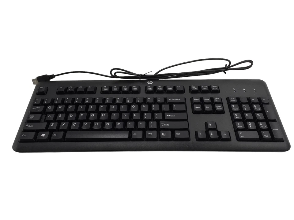 New HP 672647-003 Wired Standard USB Desktop Keyboard - Black - Image 2 of 4