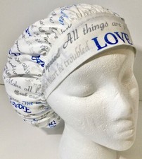 Faith Hope Love Print Medium Scrub Cap Medical Bouffant Surgery Chef Dental Hat