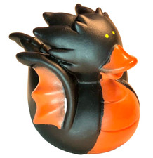 FREE SHIP - MEDIEVAL BLACK VOLCANO FIRE DRAGO...
