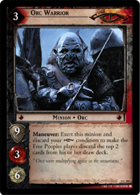 LOTR: Orc Warrior - Foil [Mint/Near Mint] Realms of the Elf-Lords (Foil)  Lord of