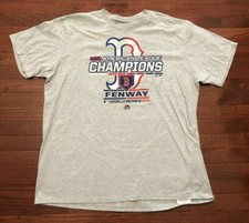 NEW 2018 BOSTON RED SOX T SHIRT MENS XXL 2XL POSTSEASON AL CHAMPIONS GRAY NWT v