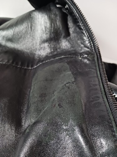 Kenneth Cole Leather Jacket Mens Sz M Black Full Zip Insulated - Picture 16 of 17