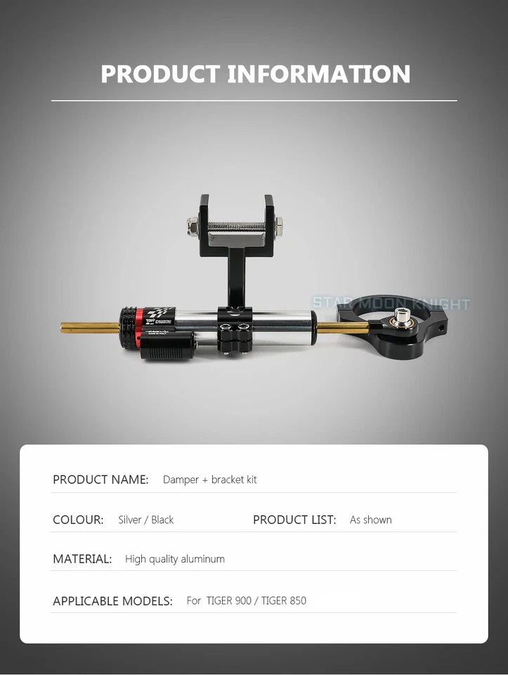 Steering Damper Stabilizer Bracket Mount Kit For Triumph Tiger900 Tiger850 - Изображение 4 из 4