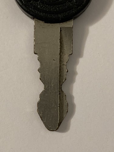 Vintage 1970s Kawasaki Motorcycle Key Pre Cut Metal Plastic Top Logo OEM 70s - Picture 3 of 6