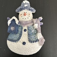 Christmas Resin Refrigerator Magnets Collectible Large Christmas Decor Snowman