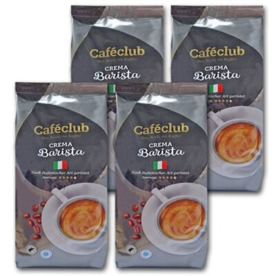 4 KG Caféclub Crema Barista Kaffeebohnen, Preis ist inklusive Kaffeesteuer