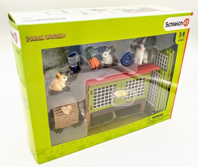 schleich rabbit hutch set