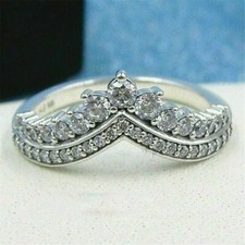 0.38Ct White Round Cut Stones Engagement Wedding Band Solid 925 Sterling Silver