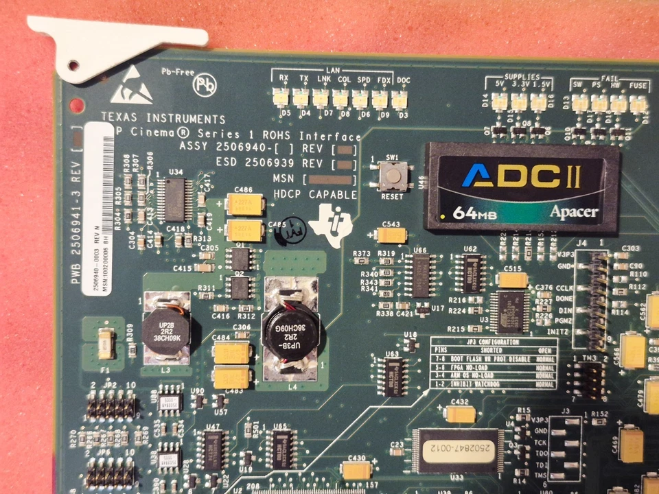 Placa de interfaz de cine Texas Instruments DLP serie 1 procesador de interfaz Rohs Foto 2 de 4