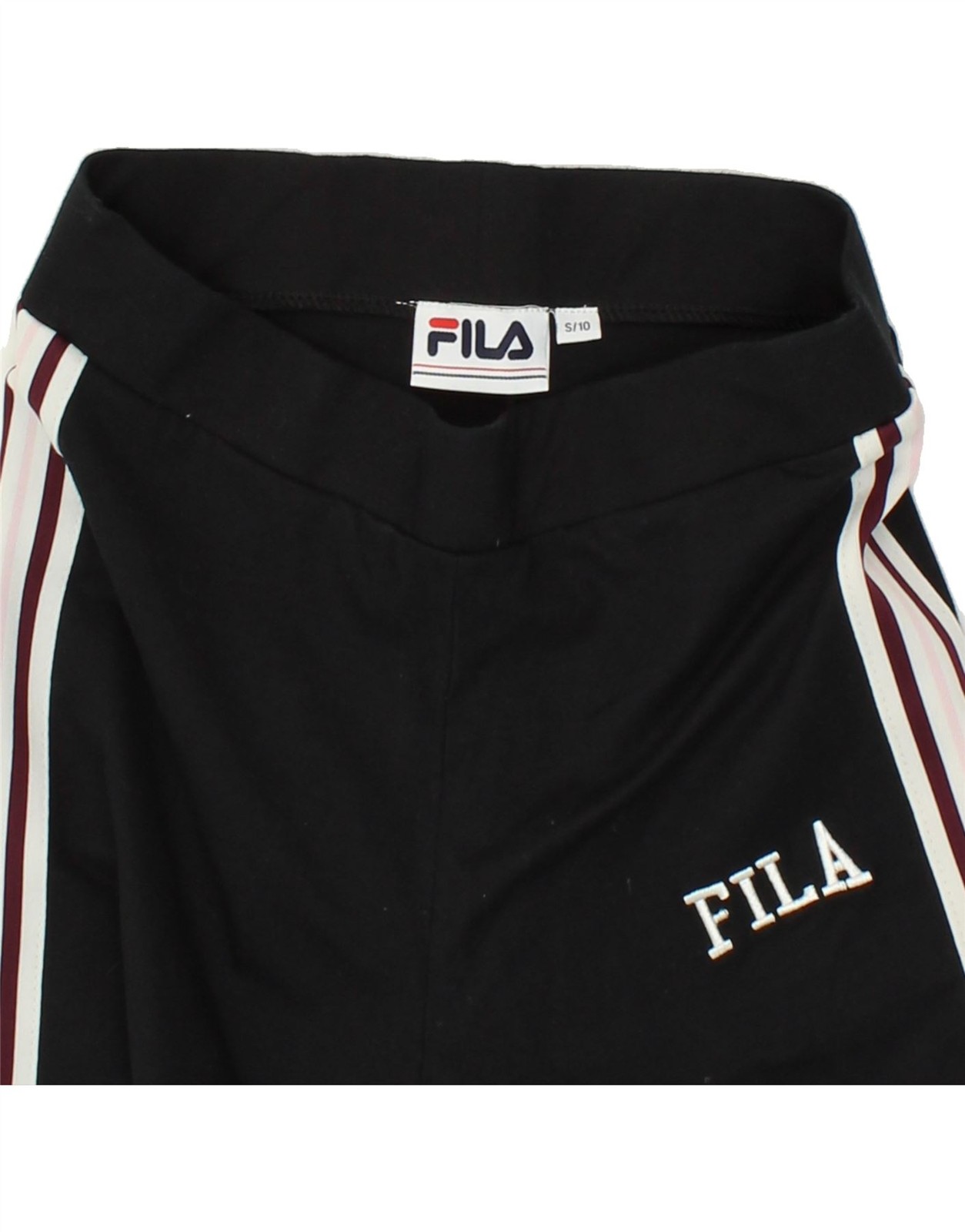 FILA Leggings Donna UK 10 Small Nero Cotone CJ09