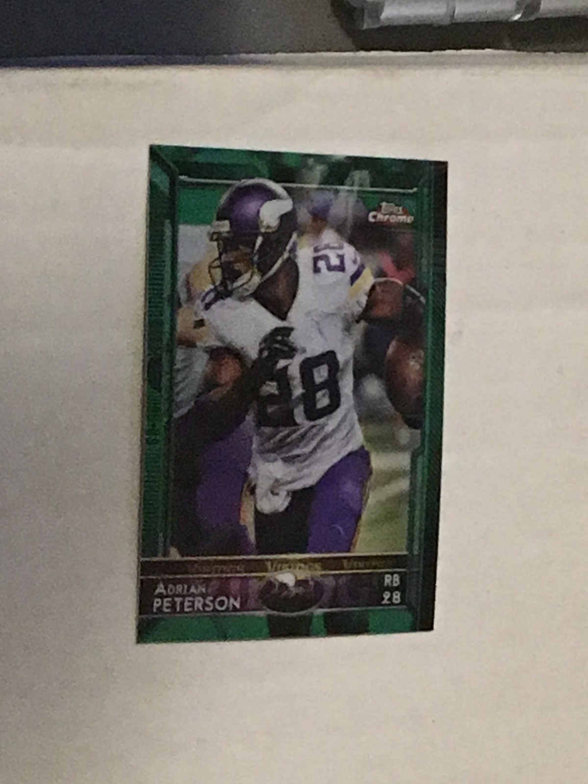 2015 Topps Chrome Adrian Peterson Green Refractor