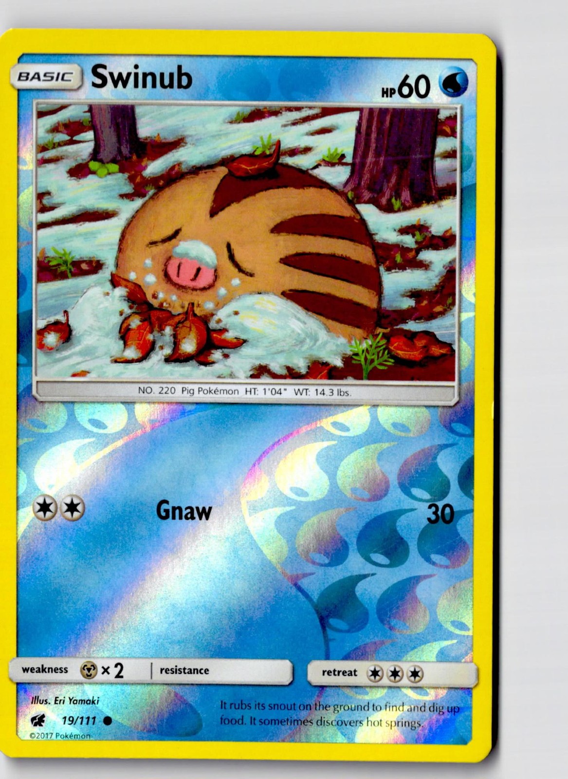 Swinub 19/111 Common Crimson Invasion Pokemon Reverse Holo Lightly Played