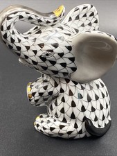 Herend - Elephant - Black Fishnet w 24K gold ...