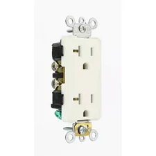Decora plus 20 Amp 125 V Industrial Grade Duplex Outlet/Receptacle, White (1-Pac