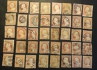1850's USED IMPERF PRE-CIVIL WAR WASHINGTON STAMPS -- LARGE LOT OF (40) STAMPS