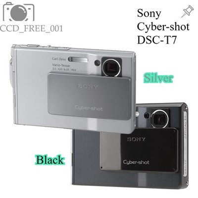 Sony Cyber-shot DSC-T7 CCD Digital Camera 5.1MP 3x Optical Zoom Silver/Black