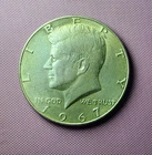 1967 Kennedy Half Dollar 50c 40% Silver. Ungraded, circulated,  fine condition
