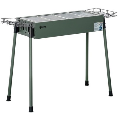 Holzkohlegrill aus Edelstahl BBQ Smoker mit Grillrost Holzkohle Grill Kohlegrill