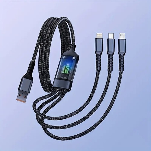 USB Data Cable, 3in 1, Usb 3.0 Male To C, Micro, Data Hub Power Adapter - Picture 4 of 10