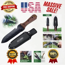 Versatile Hori Hori Garden Knife with Protective Sheath - Ideal for All Tasks