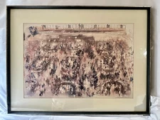 An Authentic LeRoy Neiman Lithograph, "NY Stock Exchange " Excellent Condition.