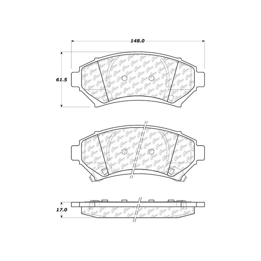 Centric Parts Front Disc Brake Pad Set for 2001-2004 Buick Regal - Image 1 of 4