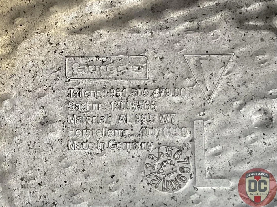 Protector térmico trasero izquierdo Porsche Boxster Cayman 2012-2016 98150547900 128285 Foto 2 de 4