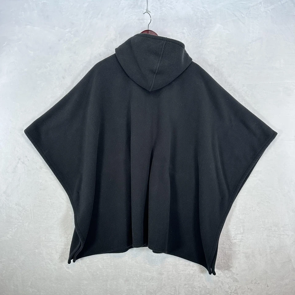 Poncho Rachel Roy para mujer talla única negro con capucha palanca capa chaqueta polar Foto 3 de 4