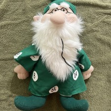 Vintage 1994 Illinois Lottery Lucky Green Wizard Lotto Plush Doll 16"