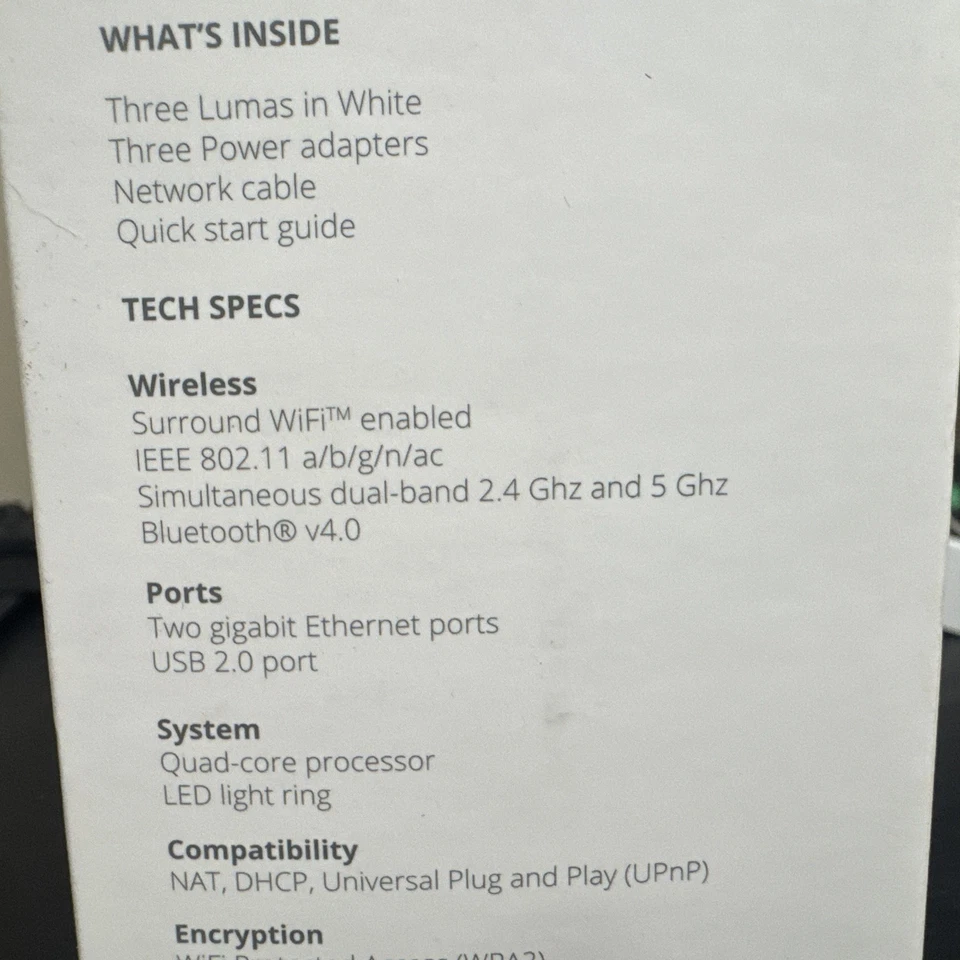 Luma surround Wi-Fi system - Luma Wireless-AC Dual-Band Wi-Fi Router (3-pack) - Image 2 of 4