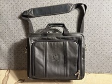 HP Invest Black Leather Laptop Shoulder Bag/B...