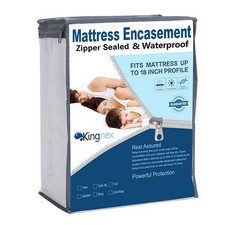 Waterproof RV Bunk Mattress Protector 30x75 Narrow Twin Bed 6Sided Encasement