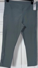 Mondetta High Waist Active Capri Leggings XL Green NWT