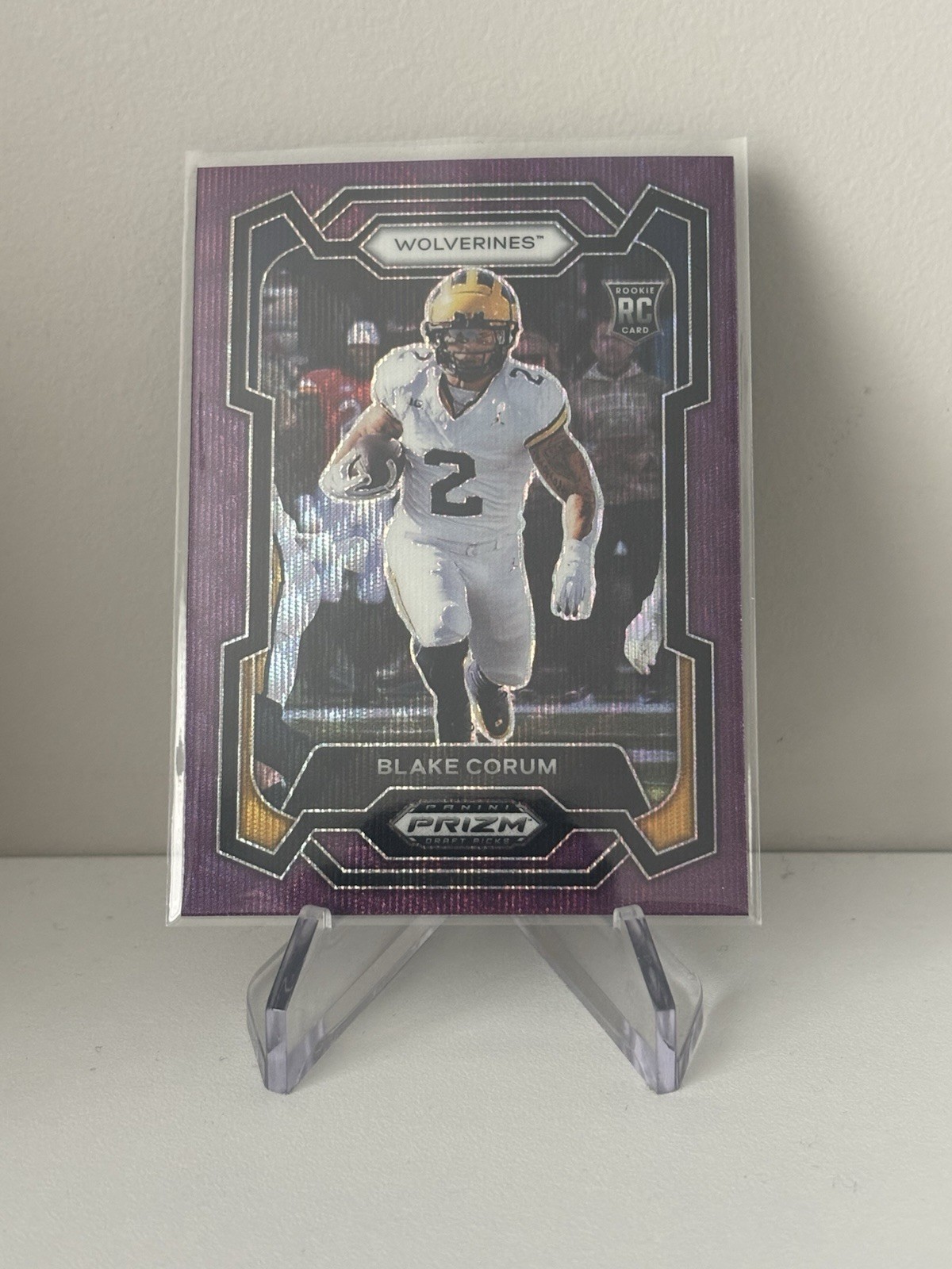 2024 Panini Prizm Draft Picks - Blake Corum #128 Purple Wave Prizm (RC)