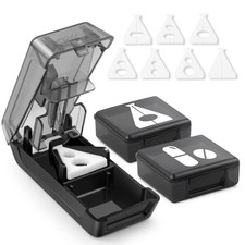 Fullicon Pill Cutter for Small or Large Pills, Splitter with V-Shape Holder,