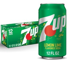 7UP Lemon Lime Soda, 12 fl oz cans, 12 pack 12 Fl Oz (Pack of 12)