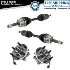 Front CV Axle Shafts & Wheel Hub Bearing Assemblies Set of 4 for Nissan Suzuki