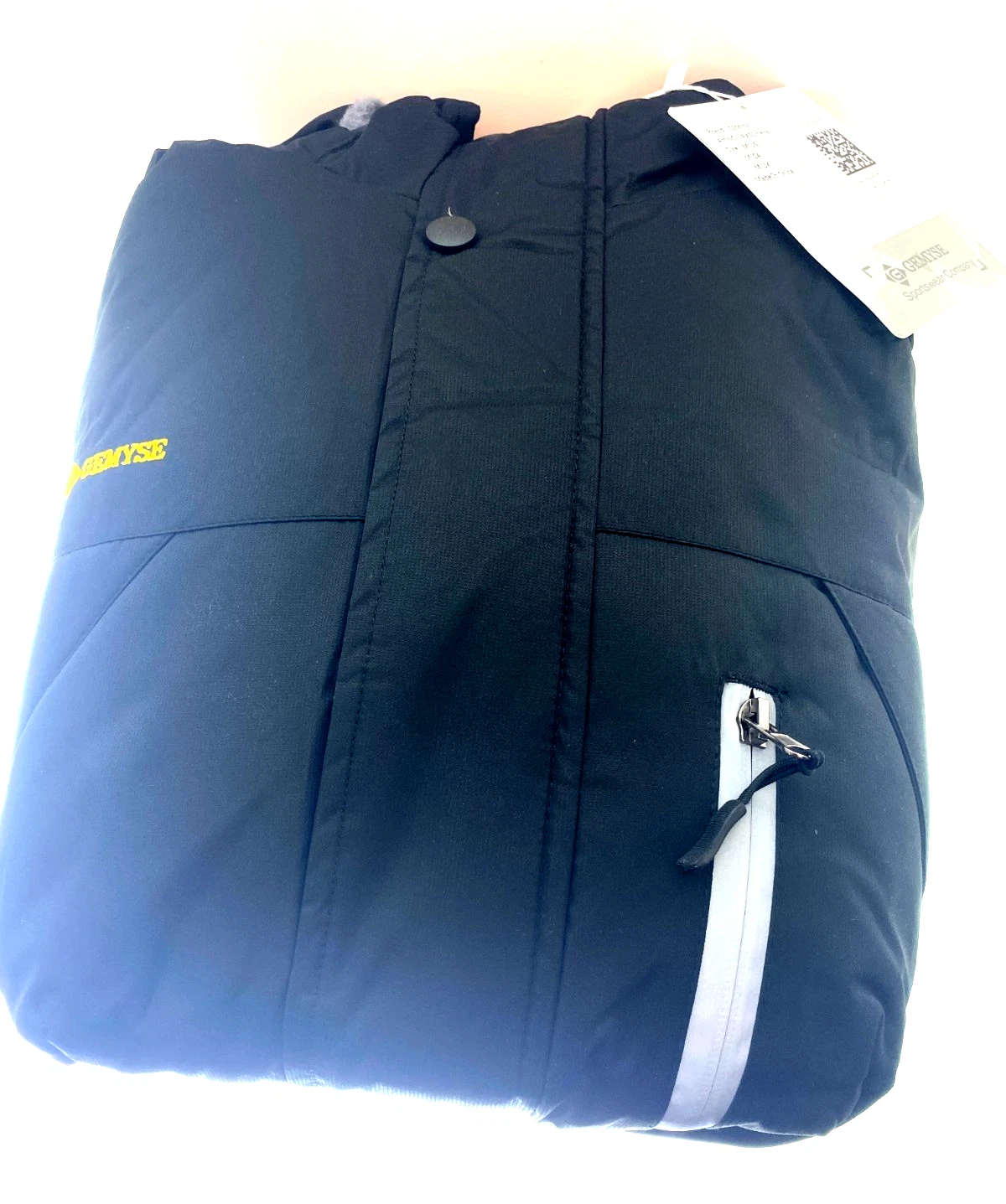 GEMYSE Men's Ski Snow Jacket Coat Warm Winter Waterproof -Medium-Black