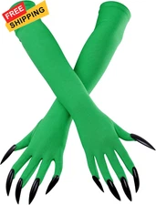 choyaxo Claw Gloves with Claws Halloween Glove for One Size, Green 