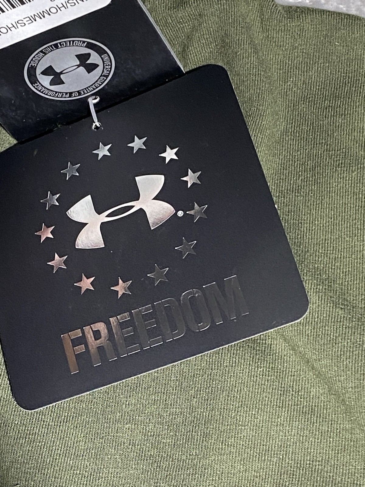 UNDER ARMOUR SUPPORT THE TROOPS T-SHIRT MENS 3XL ARMY GREEN DOG TAGS FREEDOM NWT thumbnail 4