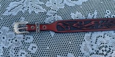 Western Leather Hatband Hand Stamped HAT BAND W/Buckle 3/4" Wide
