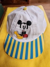 Rare Vtg. White Disney Mickey Hat Yellow Light Blue Snapback Goofy s Hat Co