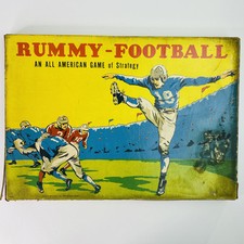 Vintage Antique Rummy Football Board Game 1946 Milton Bradley 4453 VERY RARE!!