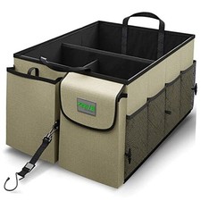 DRIVE - Car Trunk Organizer - Collapsible, Multi-Compartment Automotive SUV Tan