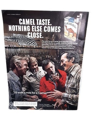 1980 Camel Taste Nothing Else Comes Close Ad Vintage Tobacco Print Ad